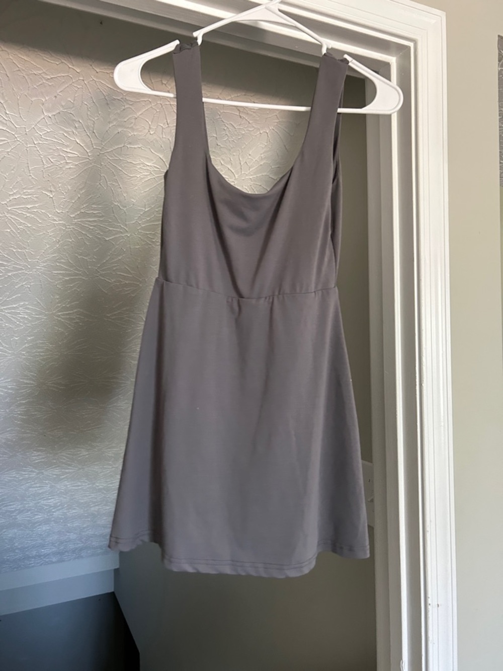 Simple Sleeveless Athletic Dress in Gray